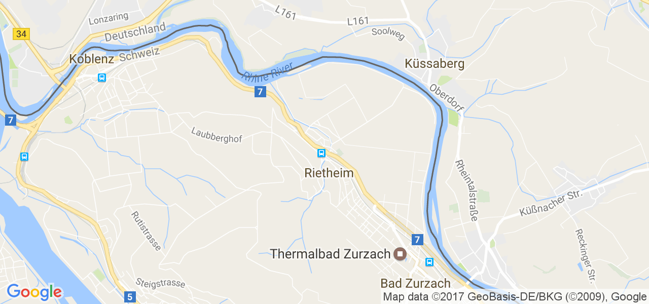 map de la ville de Rietheim