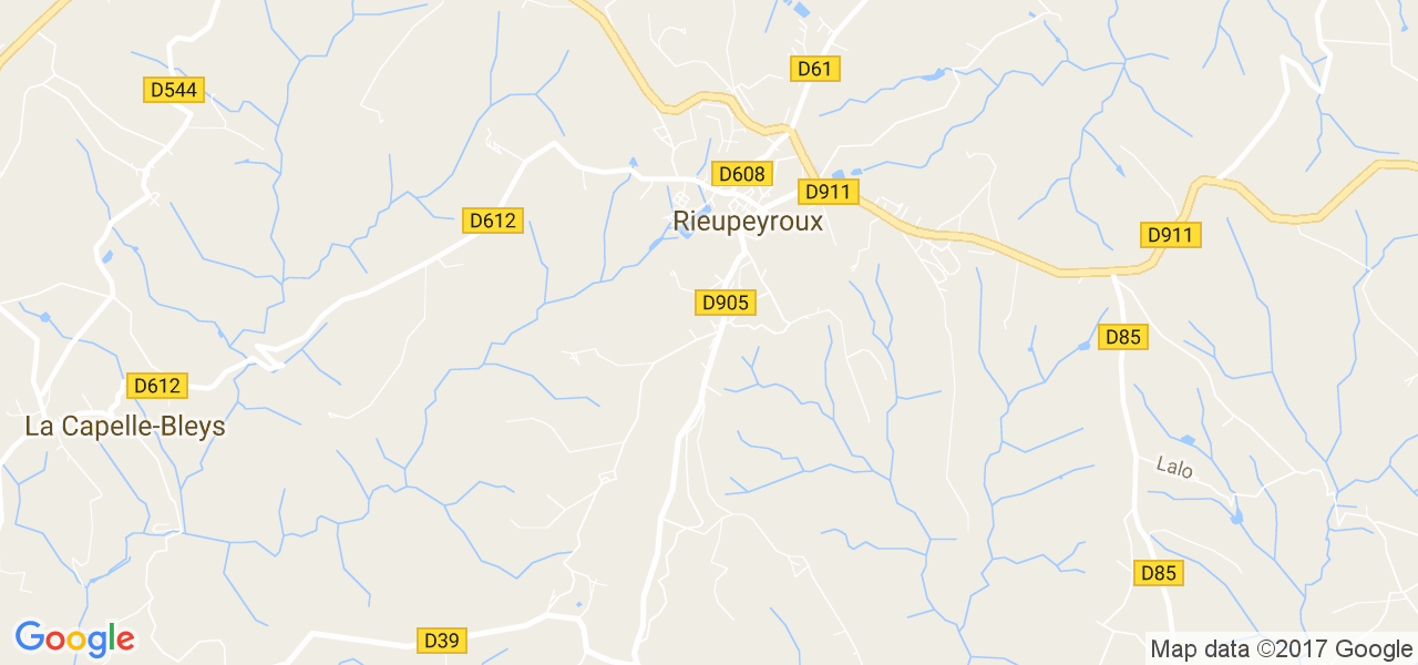 map de la ville de Rieupeyroux