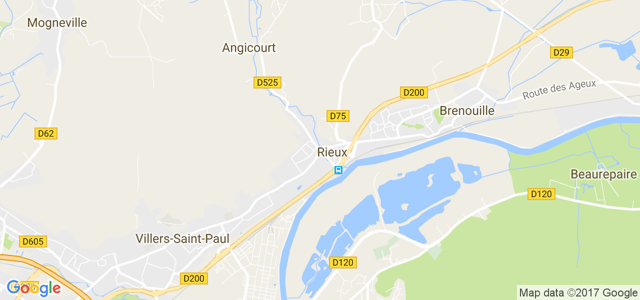 map de la ville de Rieux