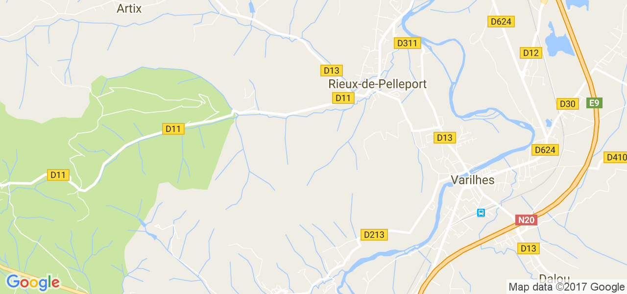 map de la ville de Rieux-de-Pelleport