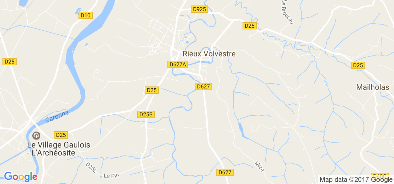 map de la ville de Rieux-Volvestre