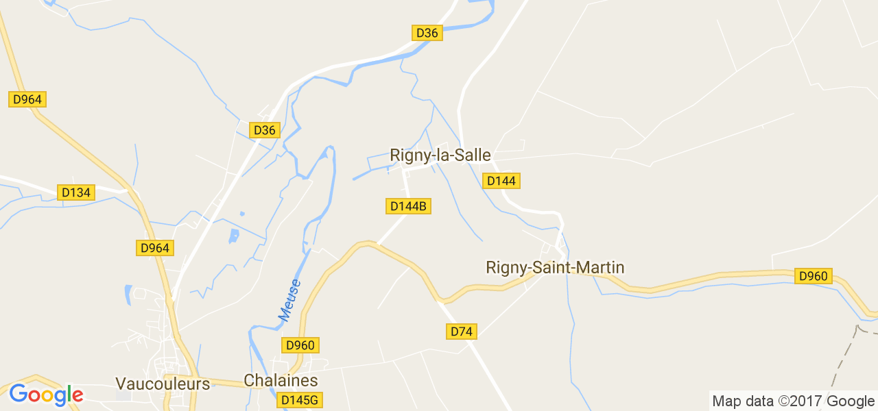 map de la ville de Rigny-la-Salle