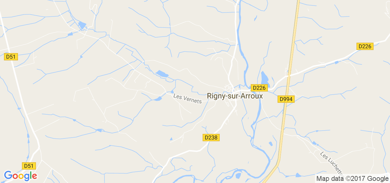 map de la ville de Rigny-sur-Arroux