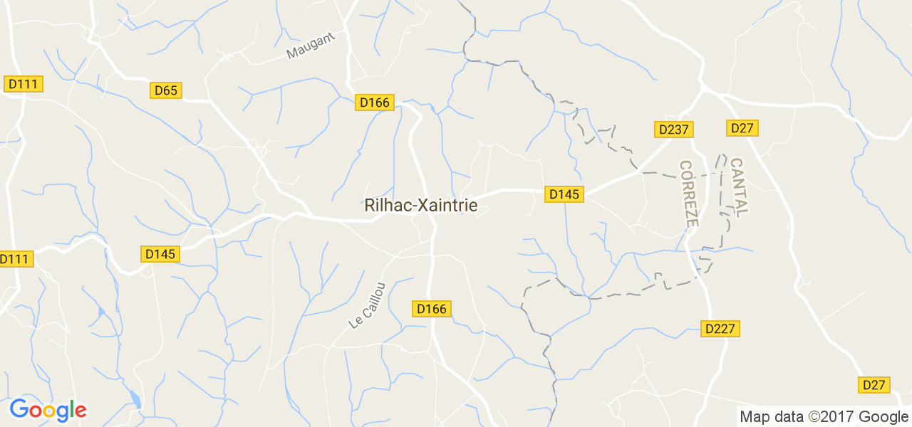 map de la ville de Rilhac-Xaintrie