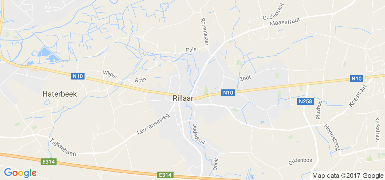 map de la ville de Rillaar