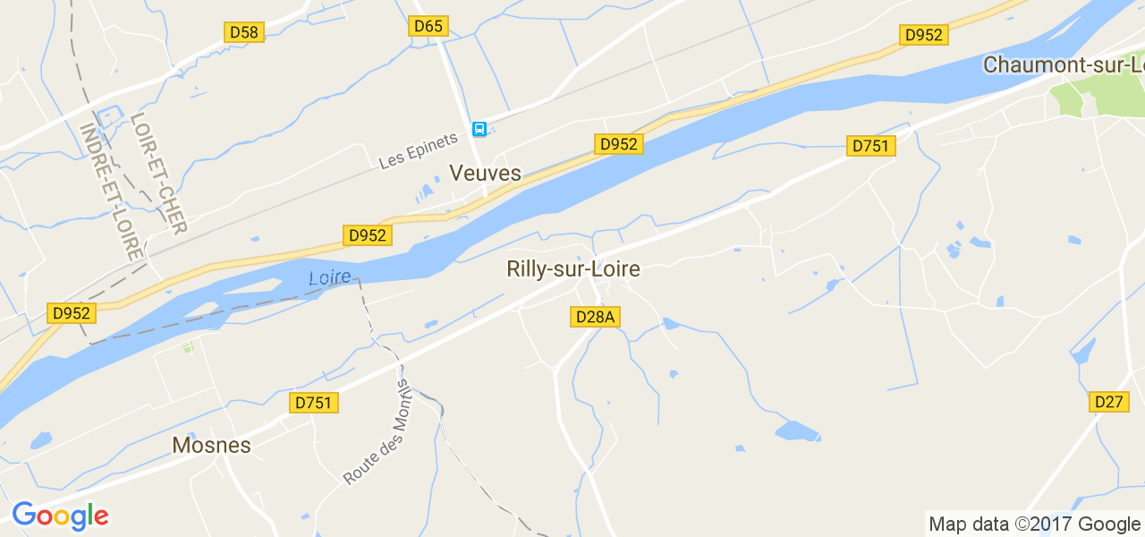 map de la ville de Rilly-sur-Loire