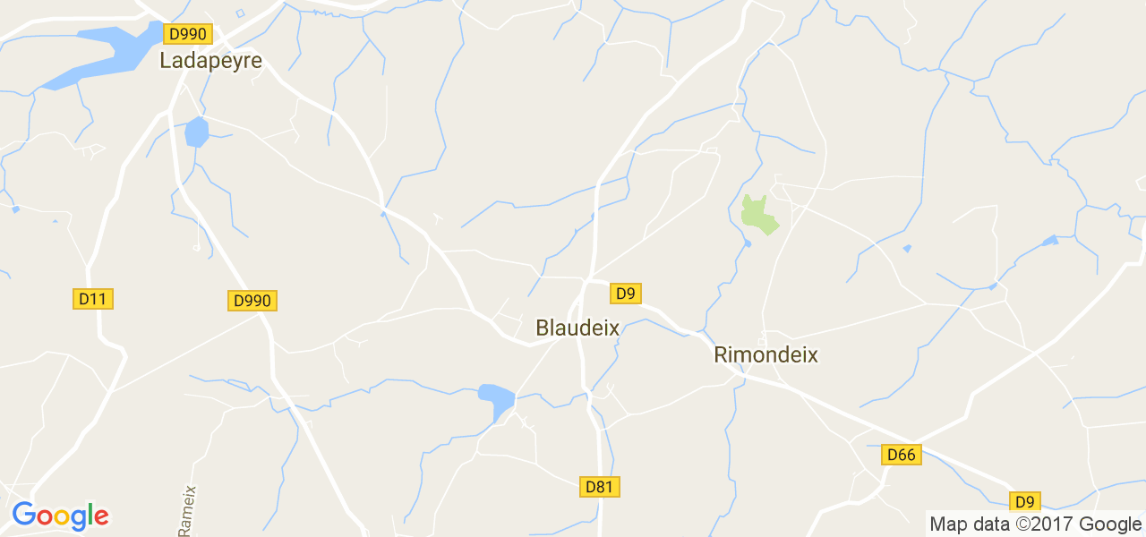 map de la ville de Rimondeix