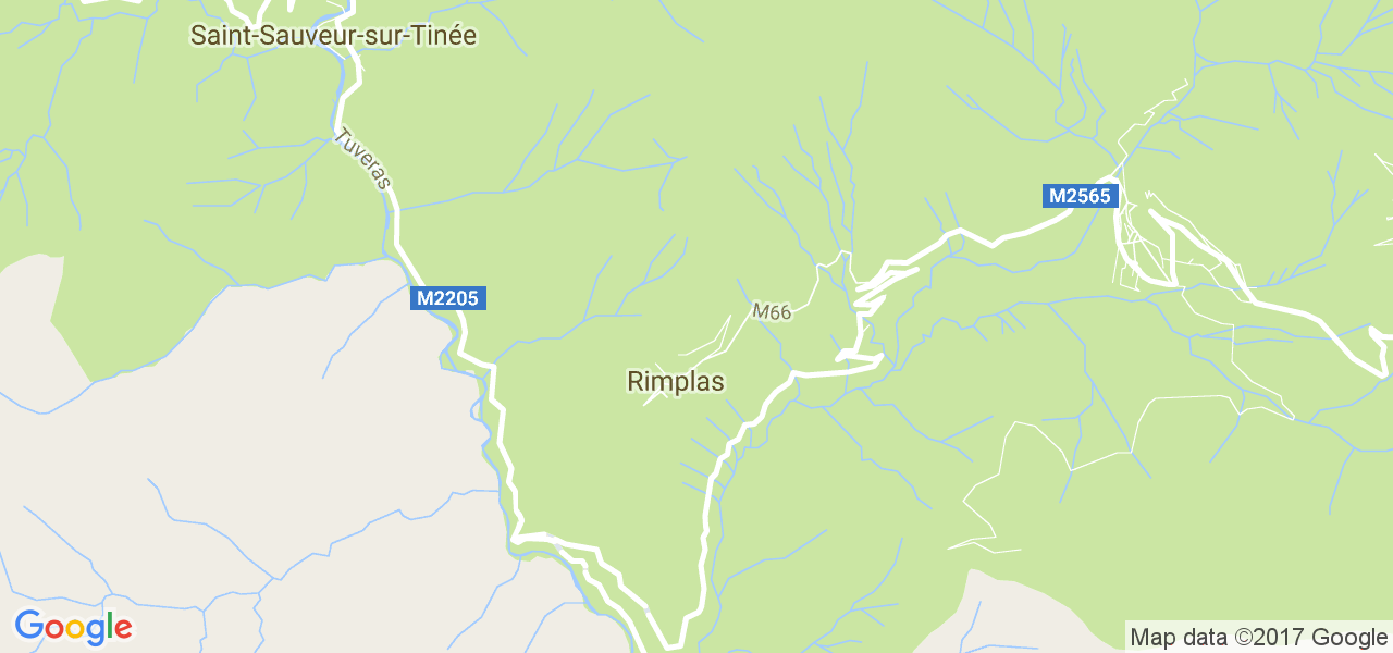 map de la ville de Rimplas