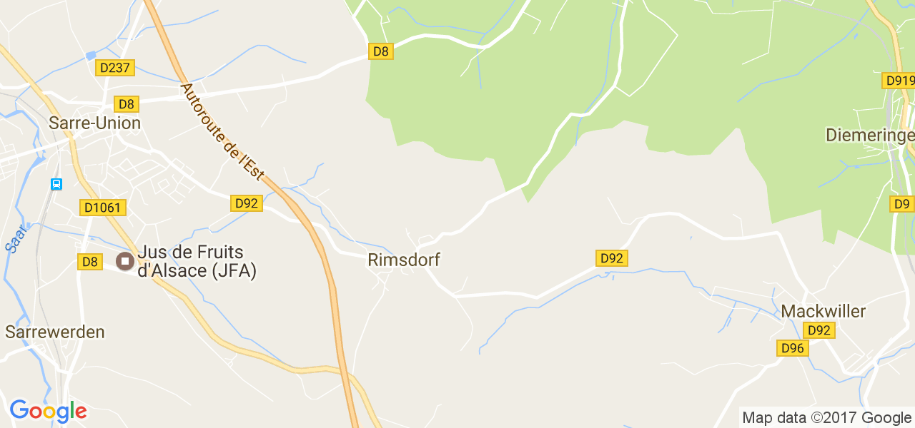 map de la ville de Rimsdorf