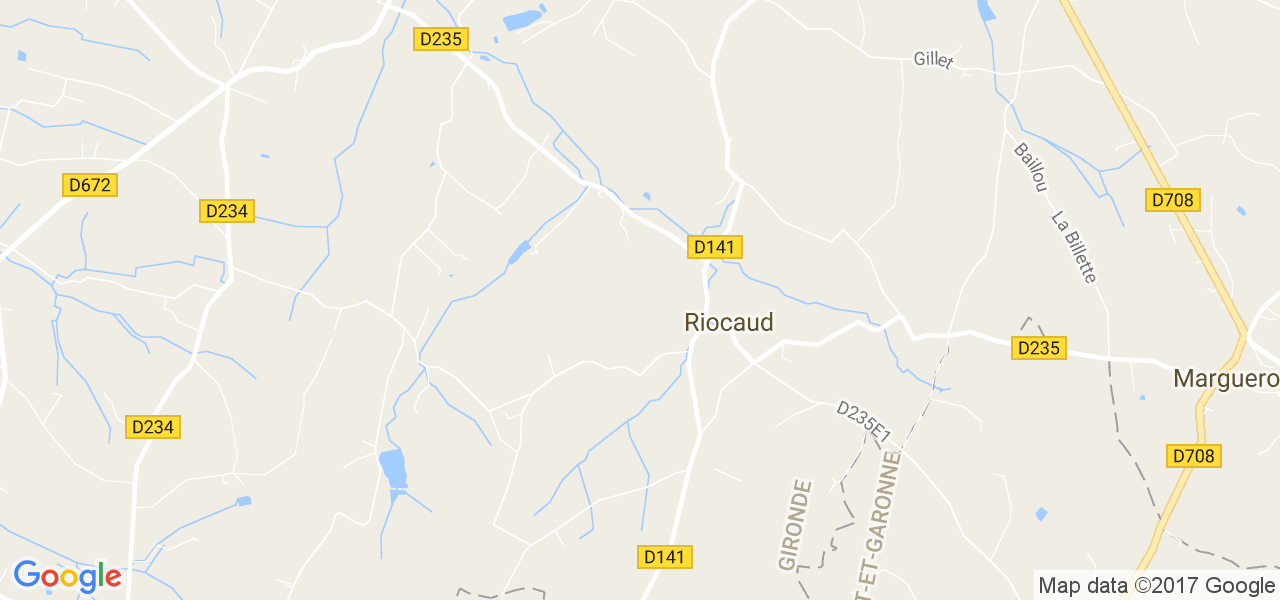 map de la ville de Riocaud