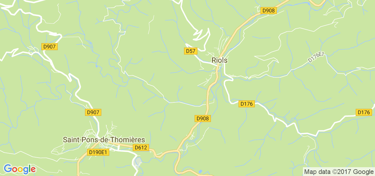 map de la ville de Riols