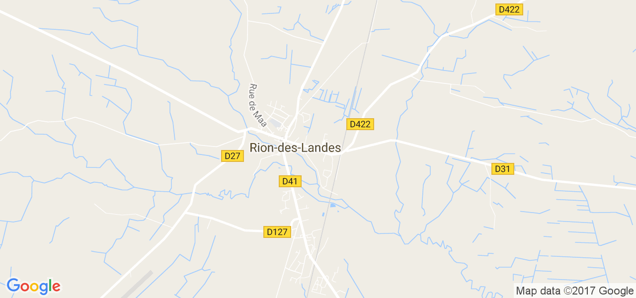 map de la ville de Rion-des-Landes