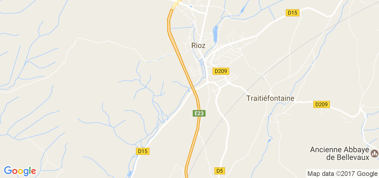 map de la ville de Rioz