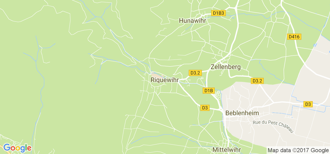 map de la ville de Riquewihr