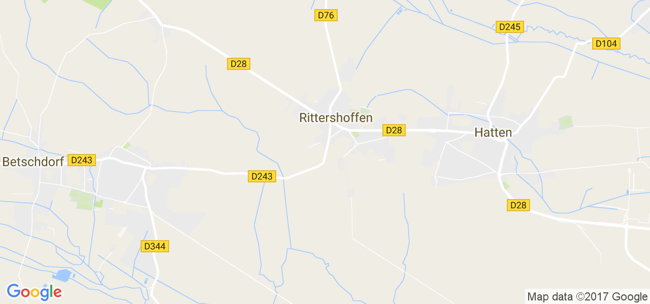 map de la ville de Rittershoffen