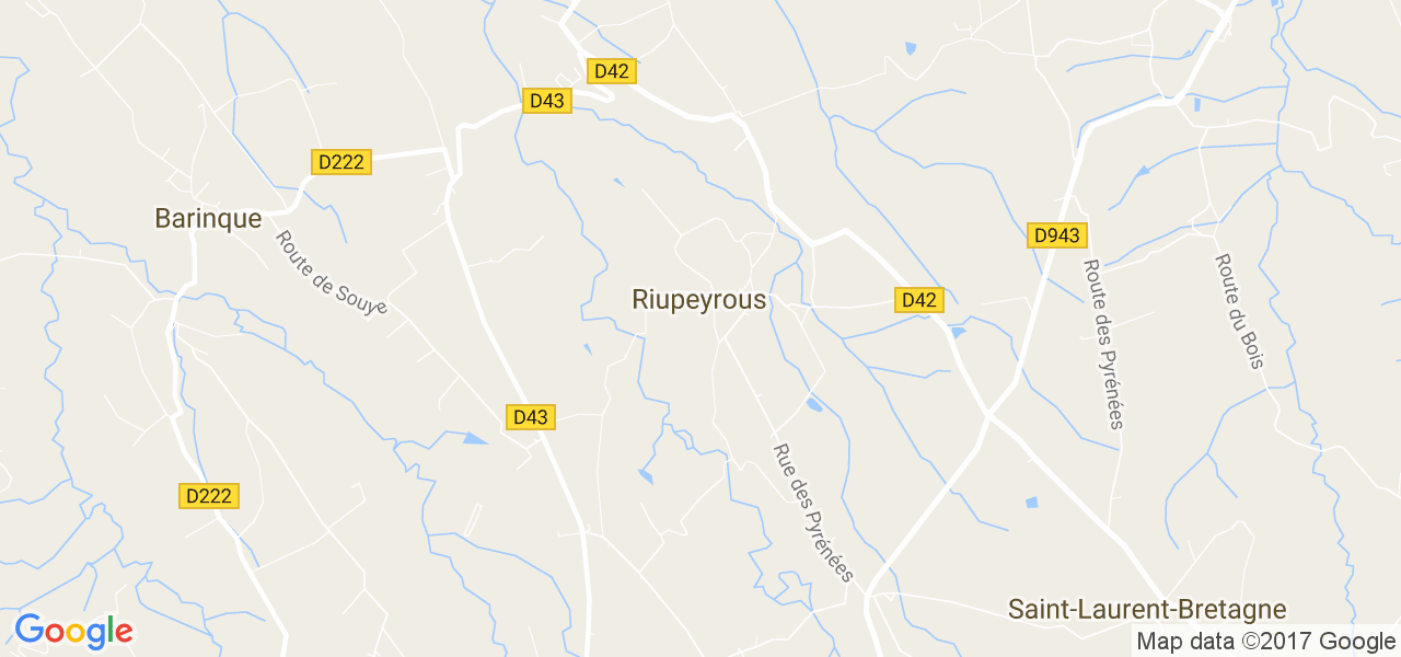 map de la ville de Riupeyrous