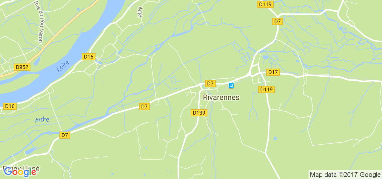 map de la ville de Rivarennes