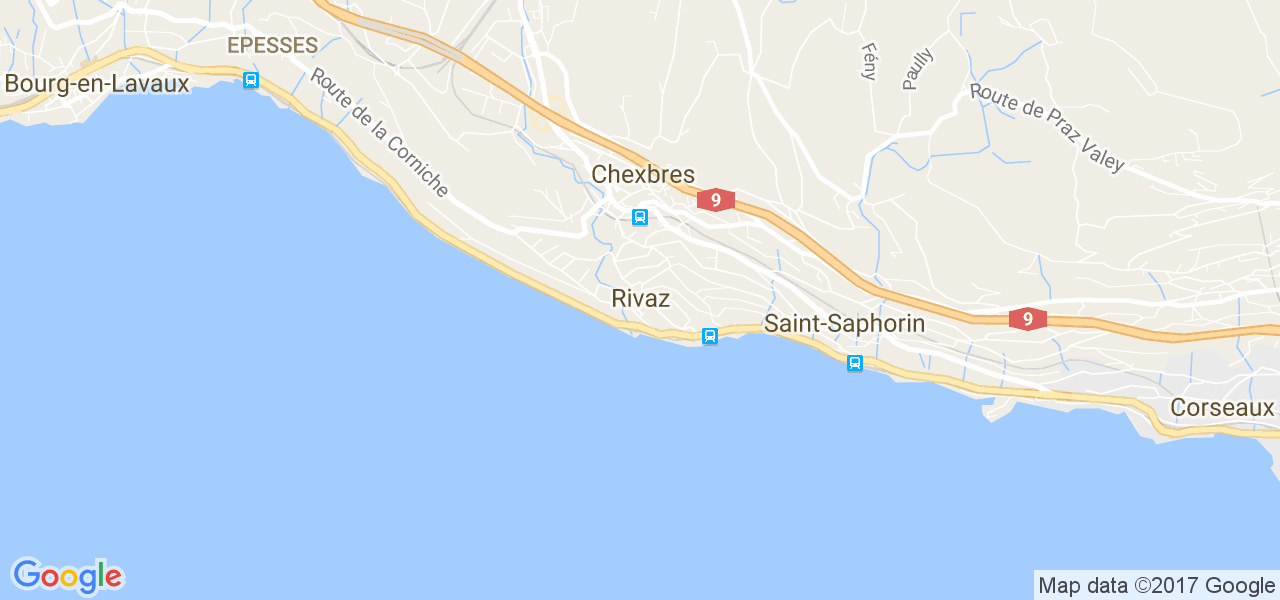 map de la ville de Rivaz