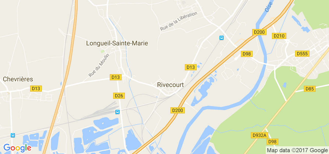 map de la ville de Rivecourt