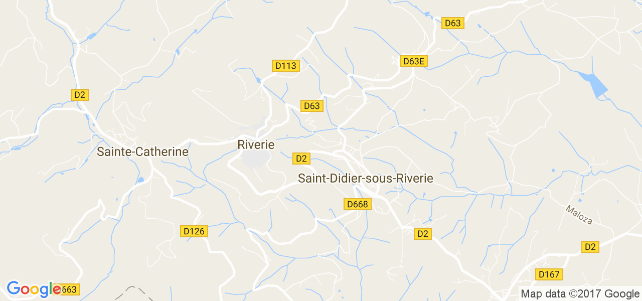 map de la ville de Riverie