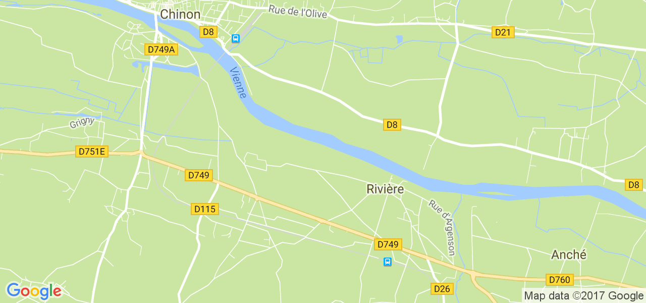 map de la ville de Rivière