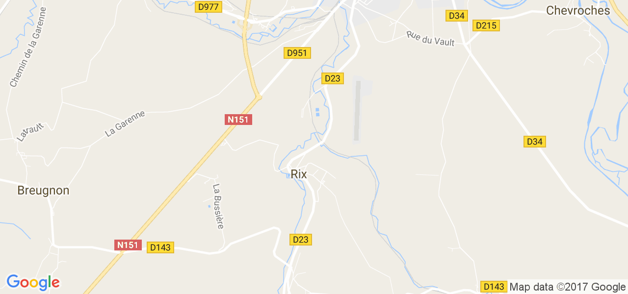 map de la ville de Rix