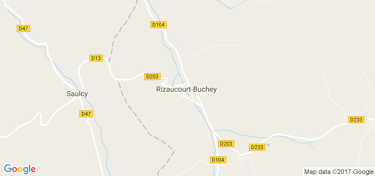 map de la ville de Rizaucourt-Buchey