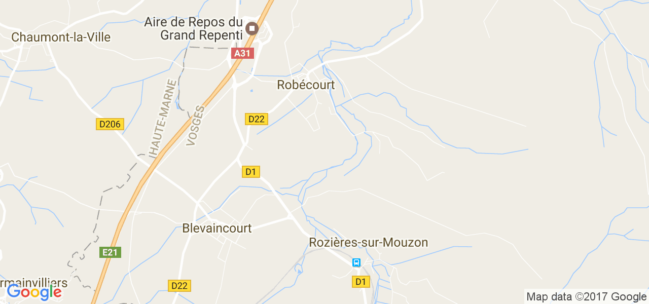 map de la ville de Robécourt