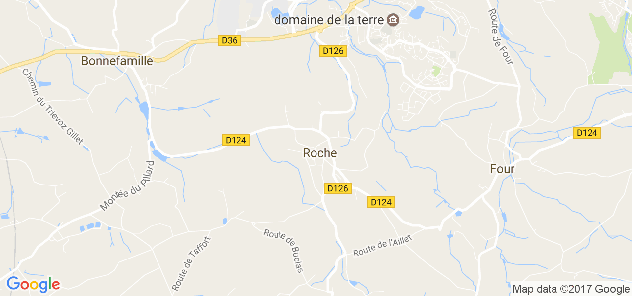 map de la ville de Roche