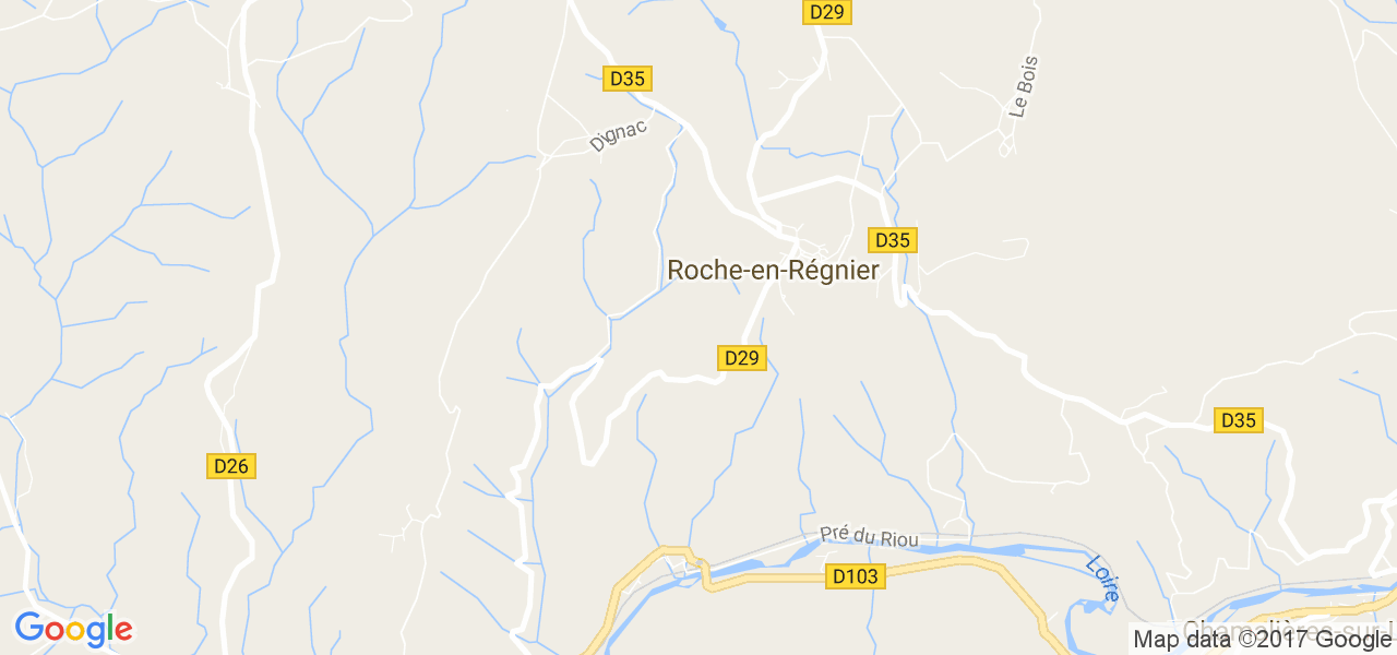 map de la ville de Roche-en-Régnier