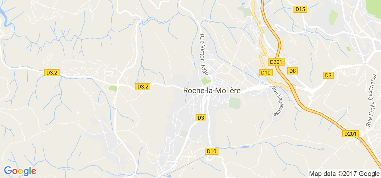 map de la ville de Roche-la-Molière