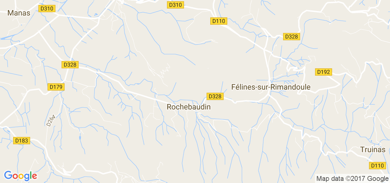 map de la ville de Rochebaudin