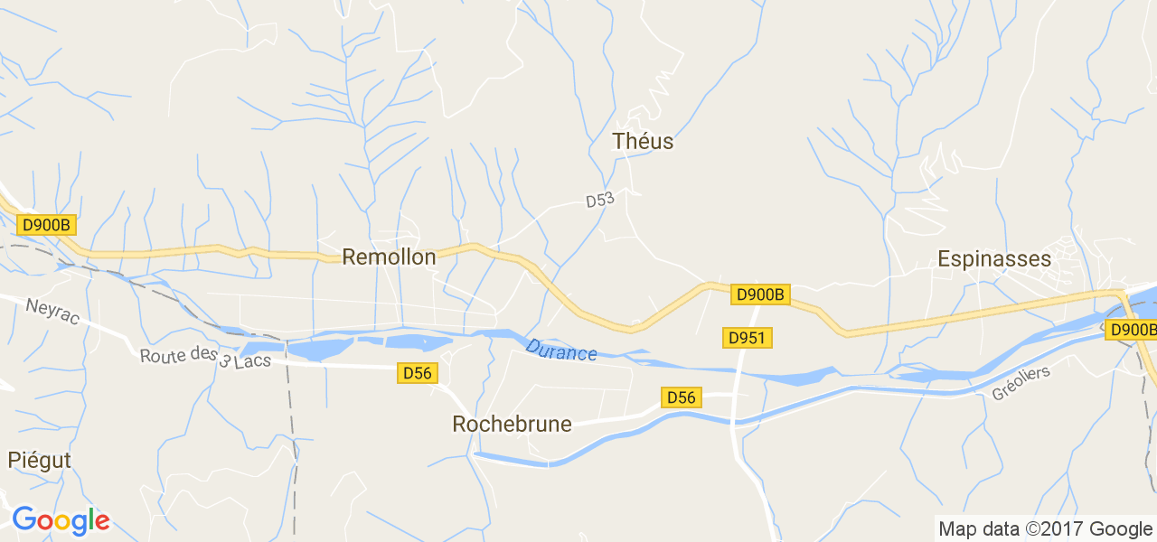 map de la ville de Rochebrune