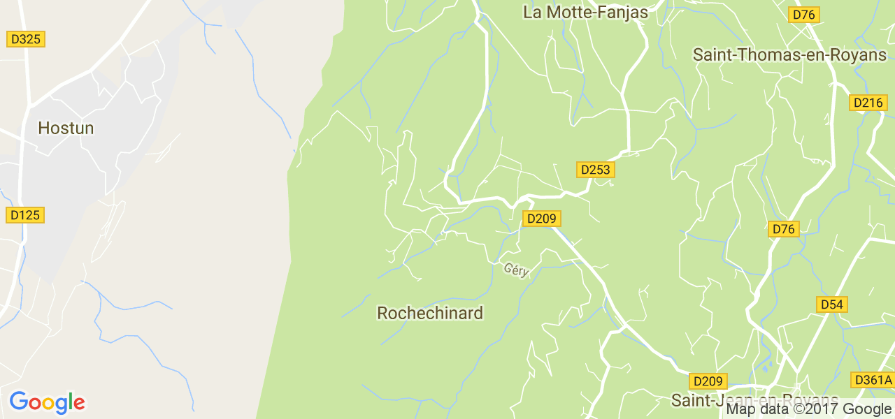 map de la ville de Rochechinard