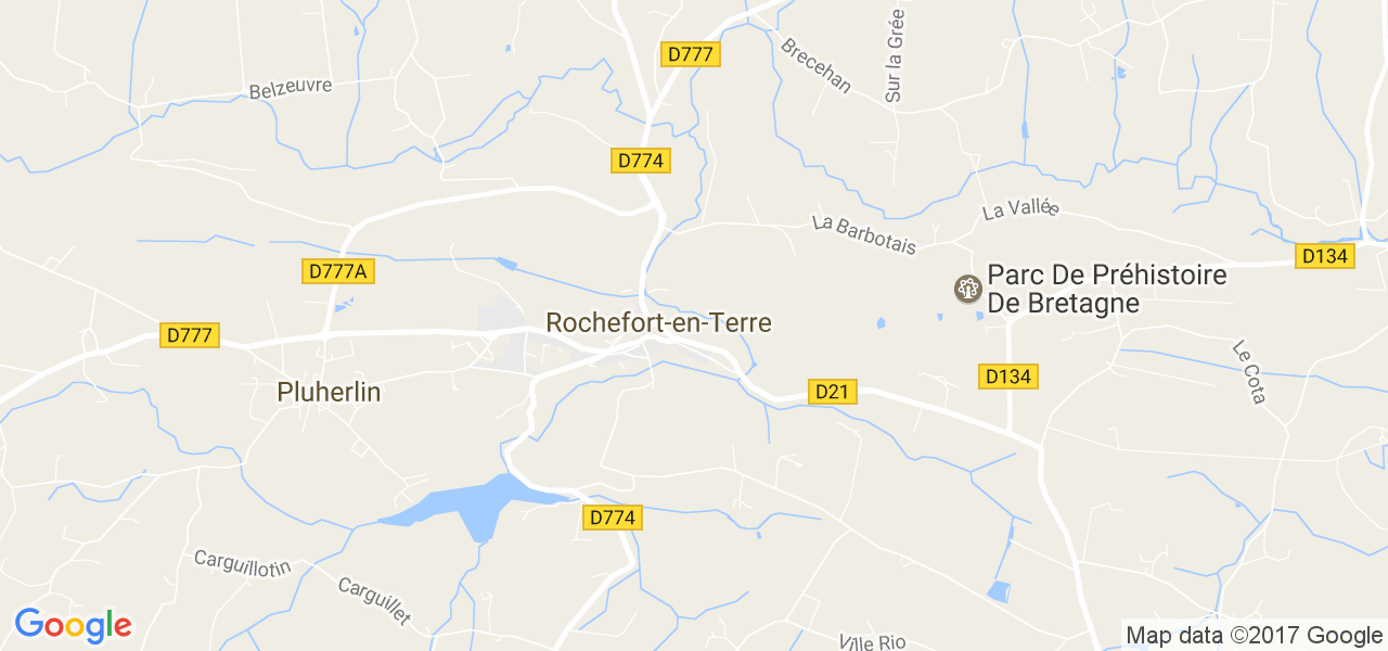 map de la ville de Rochefort-en-Terre