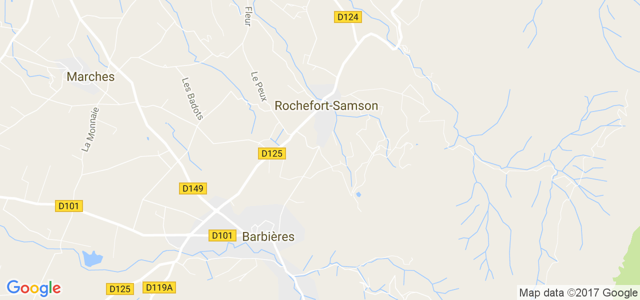 map de la ville de Rochefort-Samson