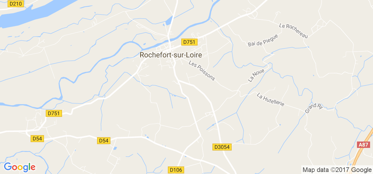 map de la ville de Rochefort-sur-Loire