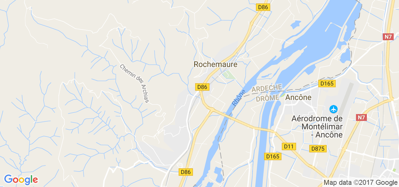 map de la ville de Rochemaure