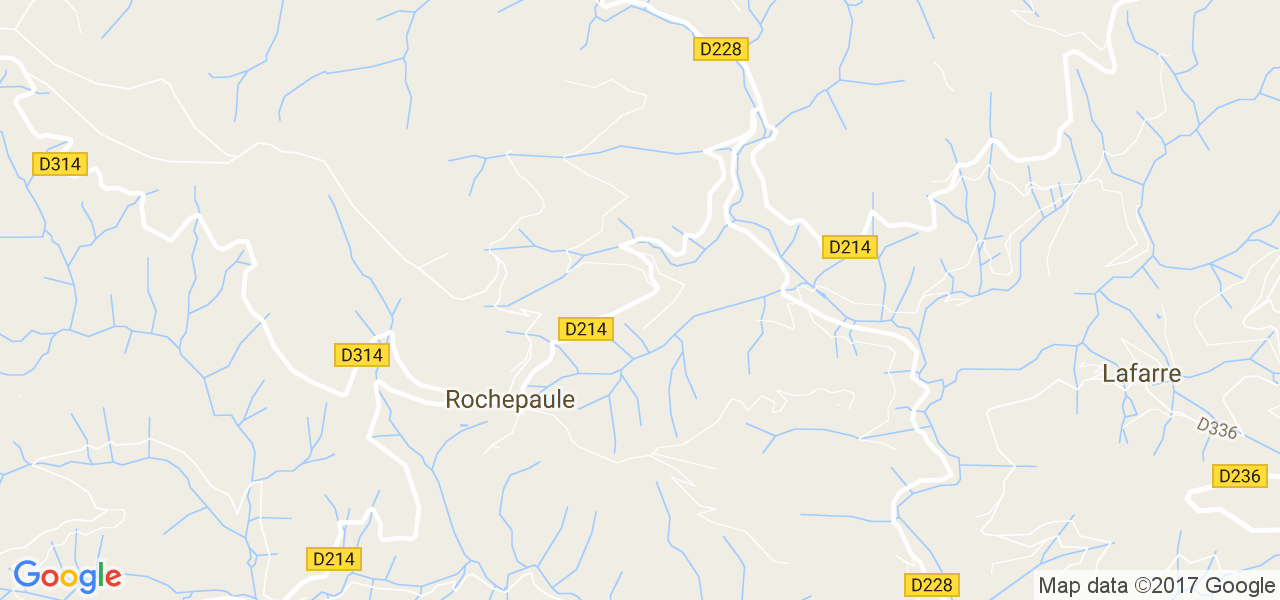 map de la ville de Rochepaule