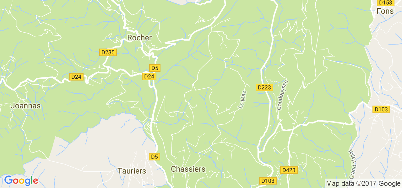 map de la ville de Rocher