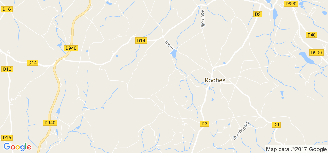 map de la ville de Roches