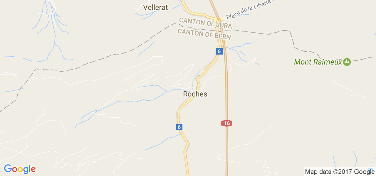 map de la ville de Roches