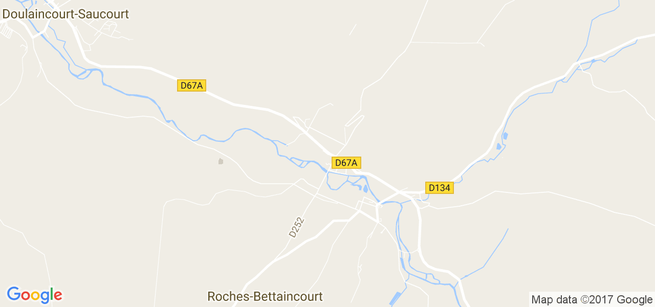 map de la ville de Roches-Bettaincourt