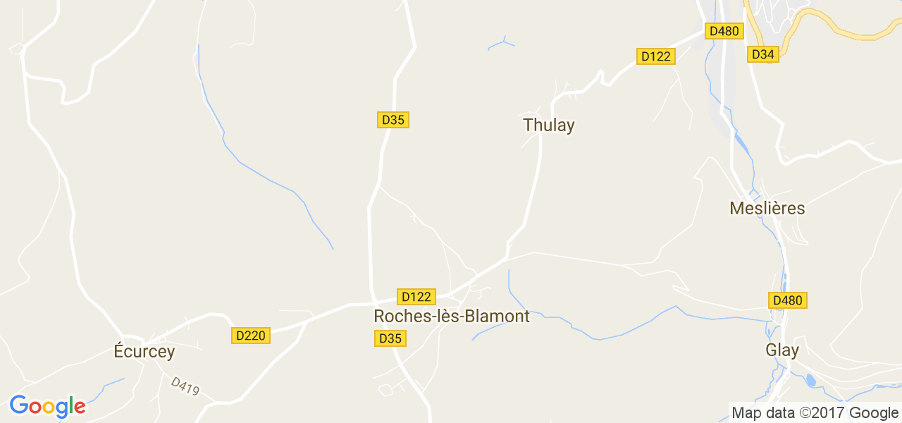 map de la ville de Roches-lès-Blamont