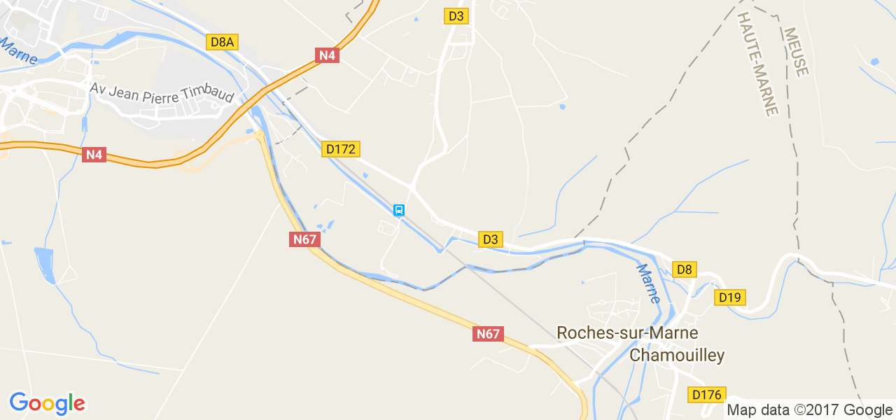 map de la ville de Roches-sur-Marne