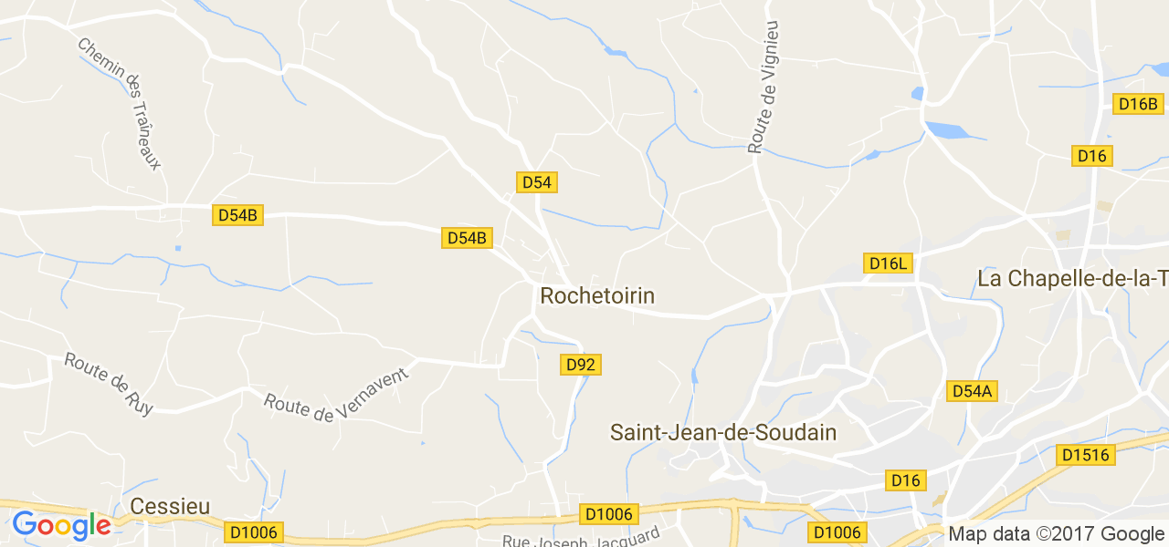 map de la ville de Rochetoirin