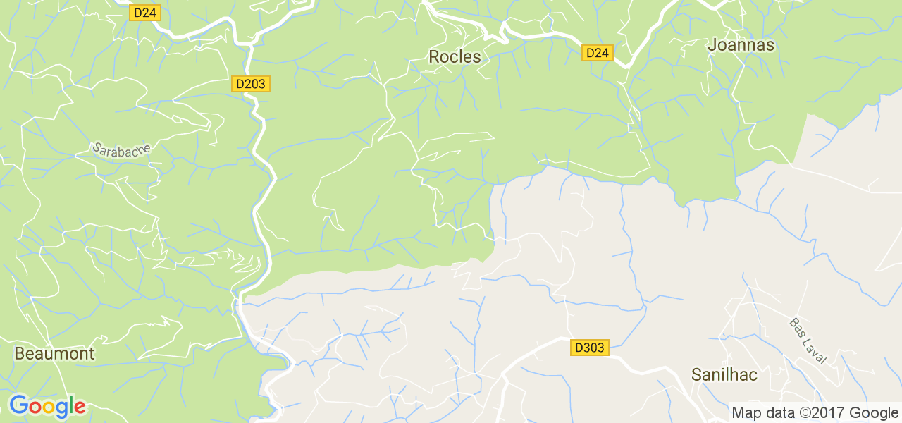 map de la ville de Rocles