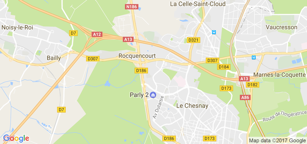 map de la ville de Rocquencourt