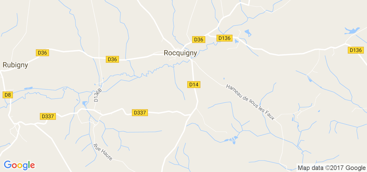 map de la ville de Rocquigny