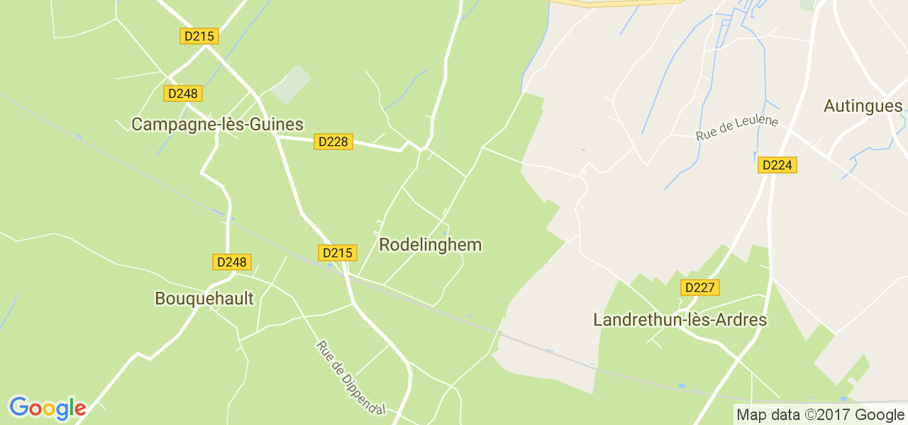 map de la ville de Rodelinghem